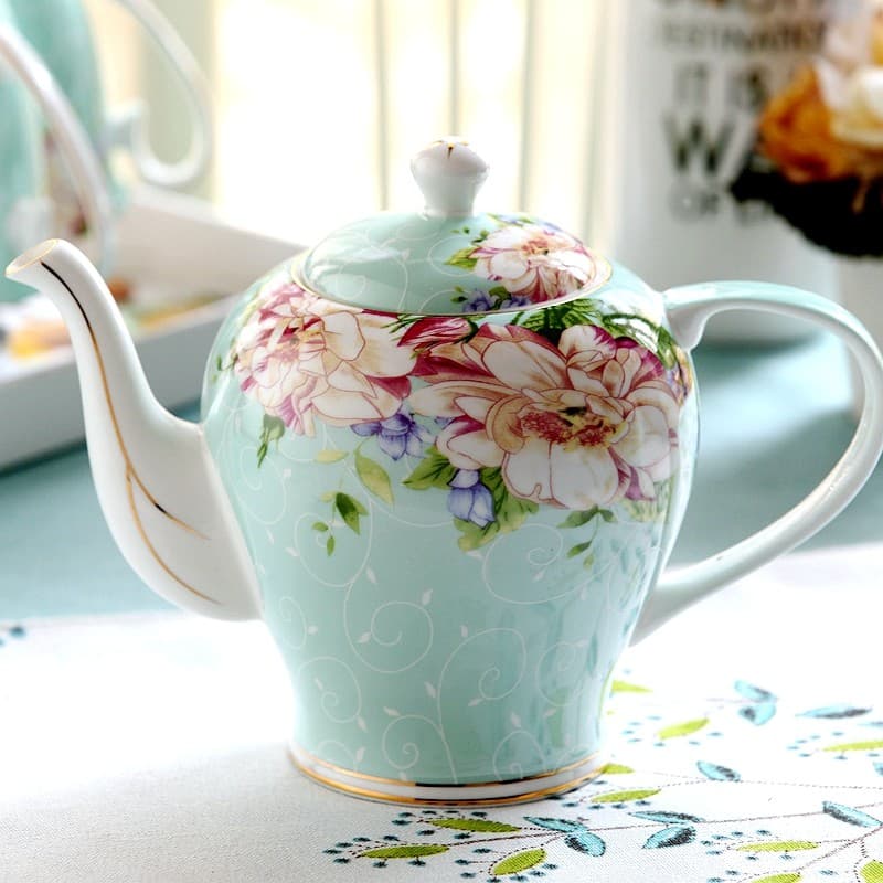 Conjunto de chá estilo europeu, bule de chá, café, xícara de café, bule combinando, conjunto de chá da tarde em inglês