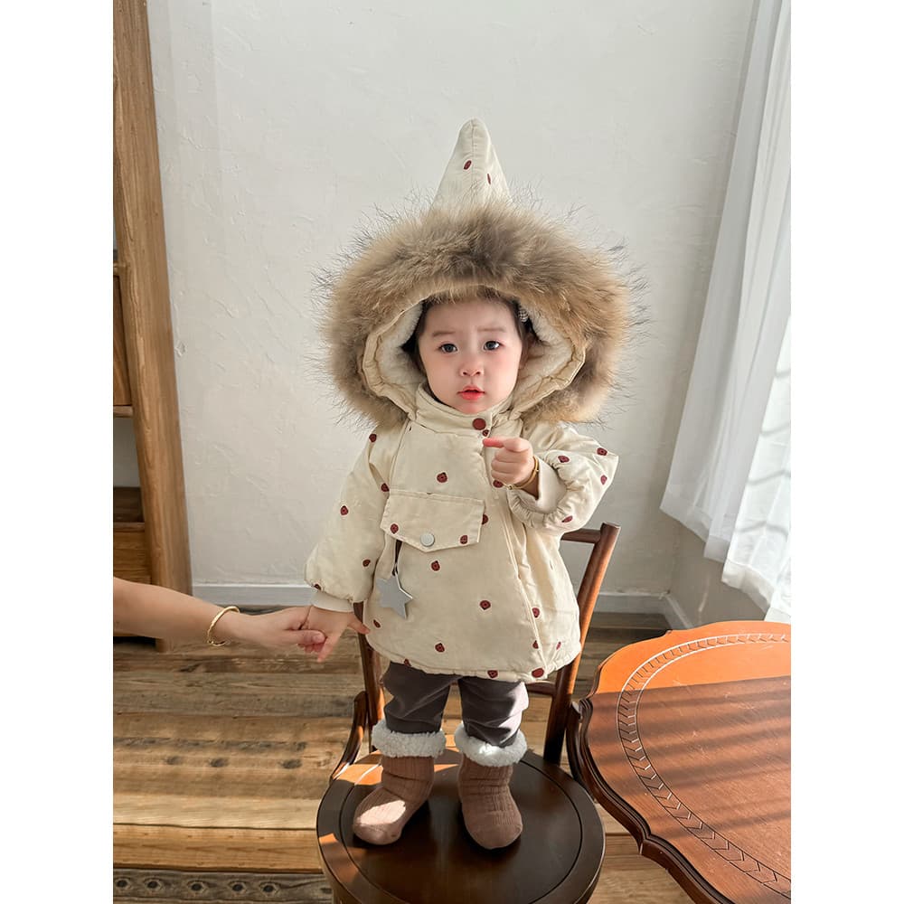Roupas de bebê inverno quente Outing roupas de algodão do bebê moda jaqueta com capuz outono inverno bonito forro de lã