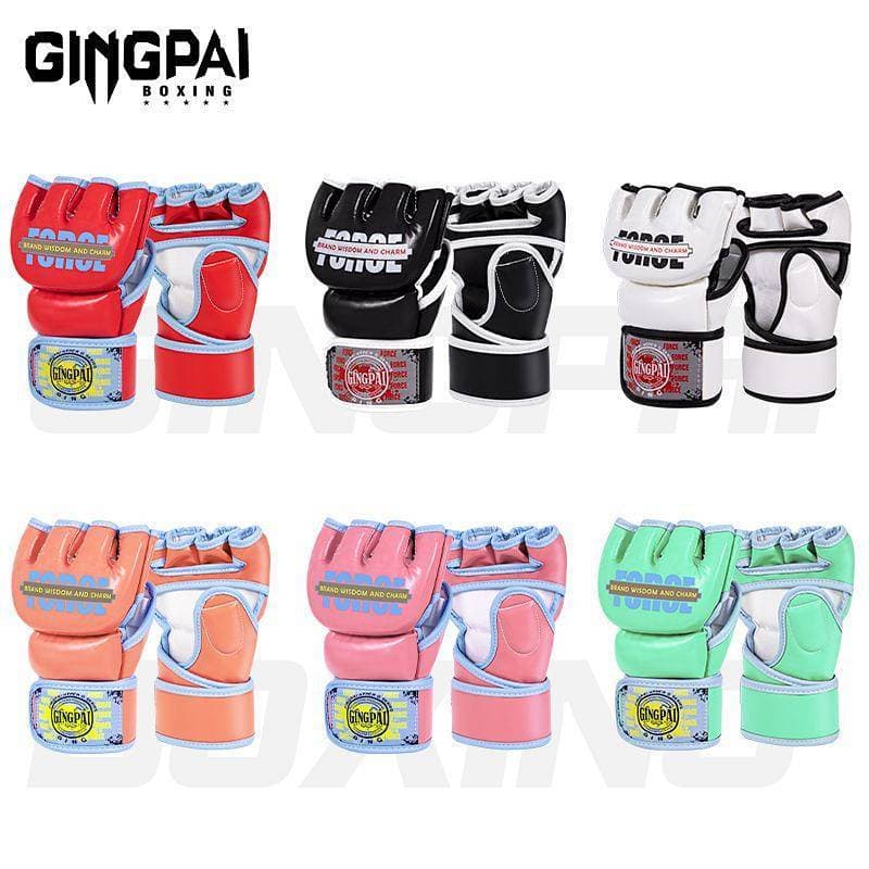 Luvas de boxe de meio dedo Muay Thai Fighting Training Sanda Sacos de areia práticos de combate