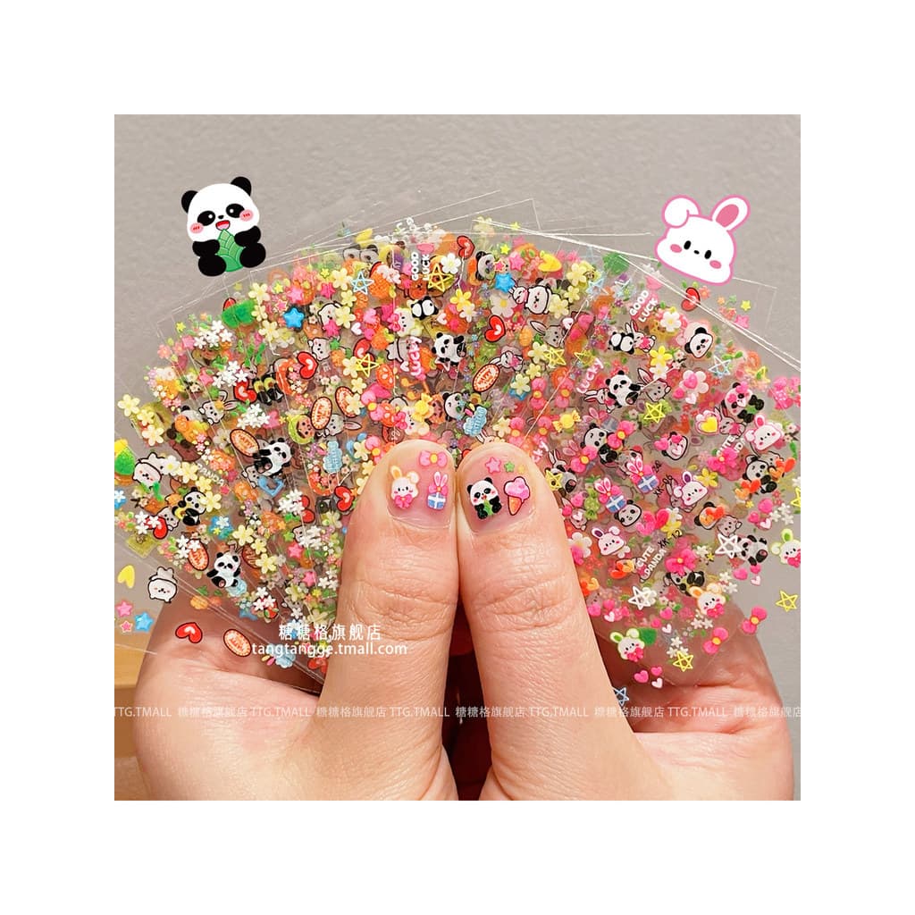 Crianças adesivos primavera meninas bebê adesivos de unhas de alto valor pequeno nariz Ga adesivos decorativos meninas b
