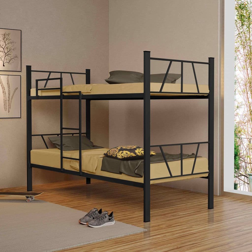 Beliche Solteiro Josi Reforçada 100% Aço Estilo Industrial Com Escada e Grade de Proteção