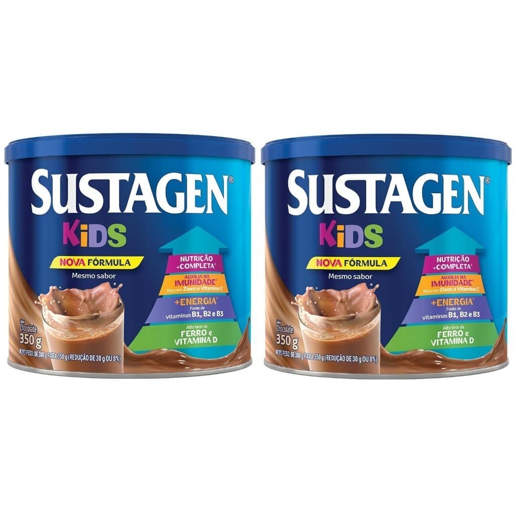 Kit 2 Latas Sustagen Kids Chocolate 350g Cada - Original