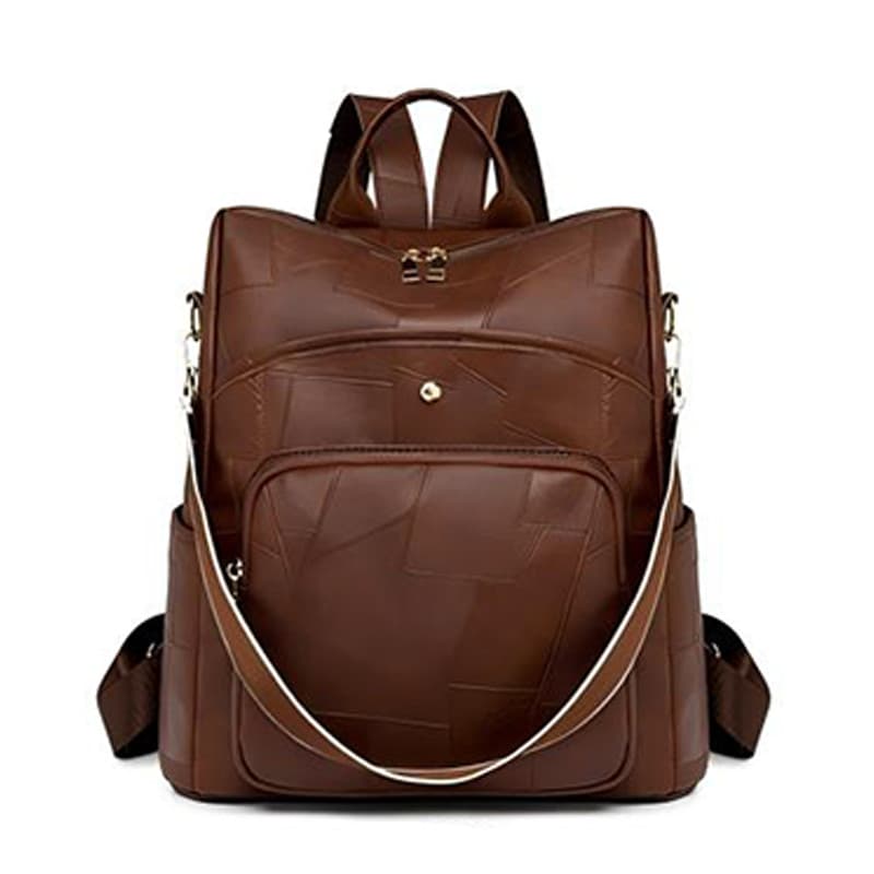 Mochila feminina  fashion PU, portátil e de grande capacidade, à prova d’água, Modelo 2257