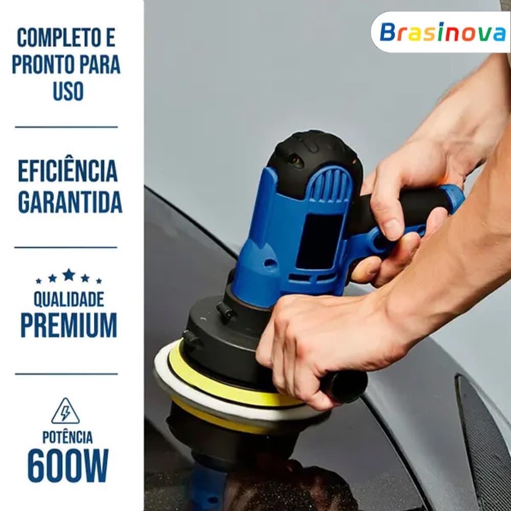 Lixadeira Politriz Multifunções para Uso Automotivo e Parede, 110V e 220V