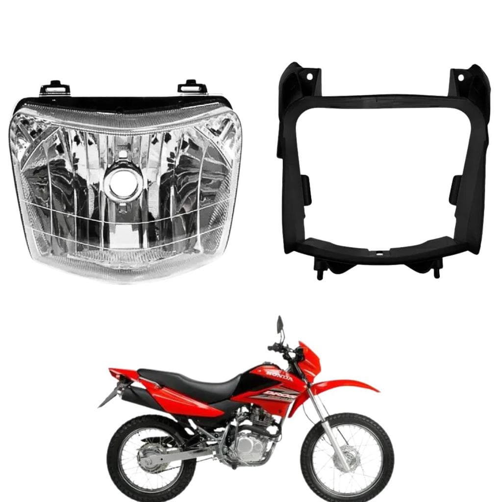 Bloco Optico + Suporte Interno Farol Aranha Bros125 Bros150