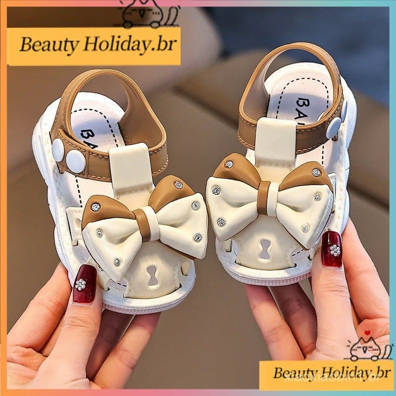 Sandálias Infantis Bebês Meninas Moda Lindas Sandálias De Princesa Com Laço