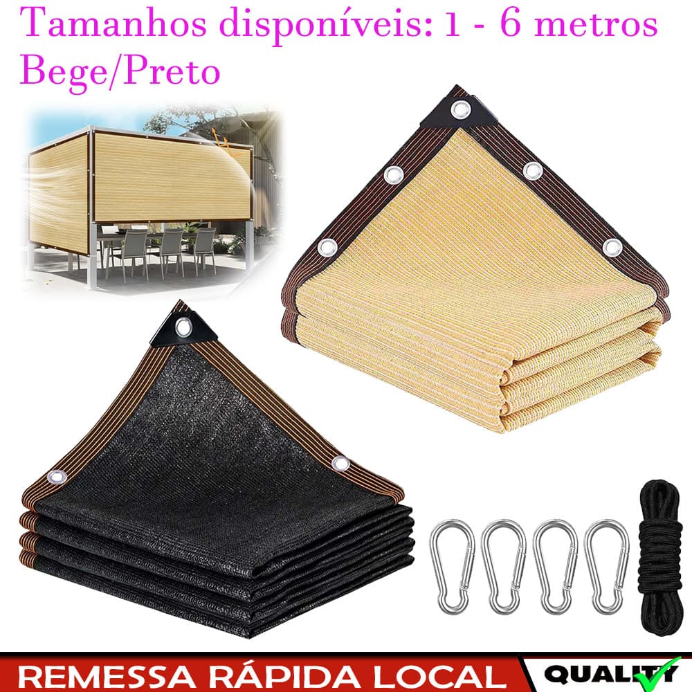 Tela de Sombreamento Shade Toldo Sombra Cobertura para Carro Garagem Piscina Jardim Proteção UV Sol com Llhos Metálicos