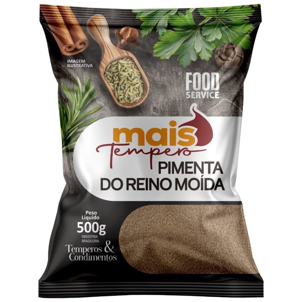 Pimenta do Reino Moída Premium - 1kg Muito Mais Tempero - LáFerrer