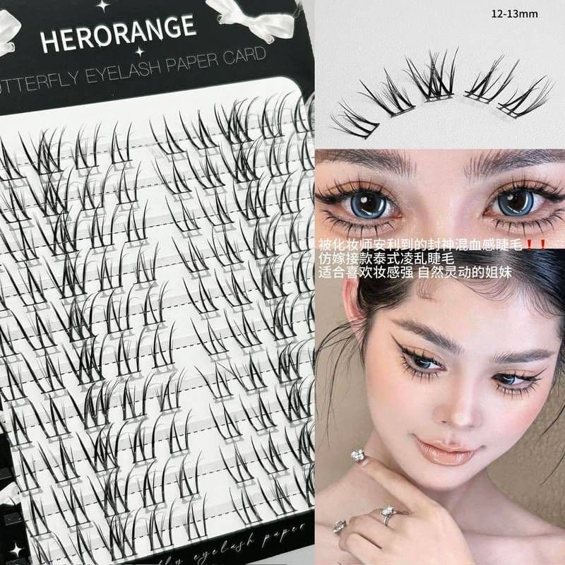 Taimei ~ Cílios postiços tailandeses irregulares segmentados Simulação Natural Ampliar os olhos Cílios espelhados