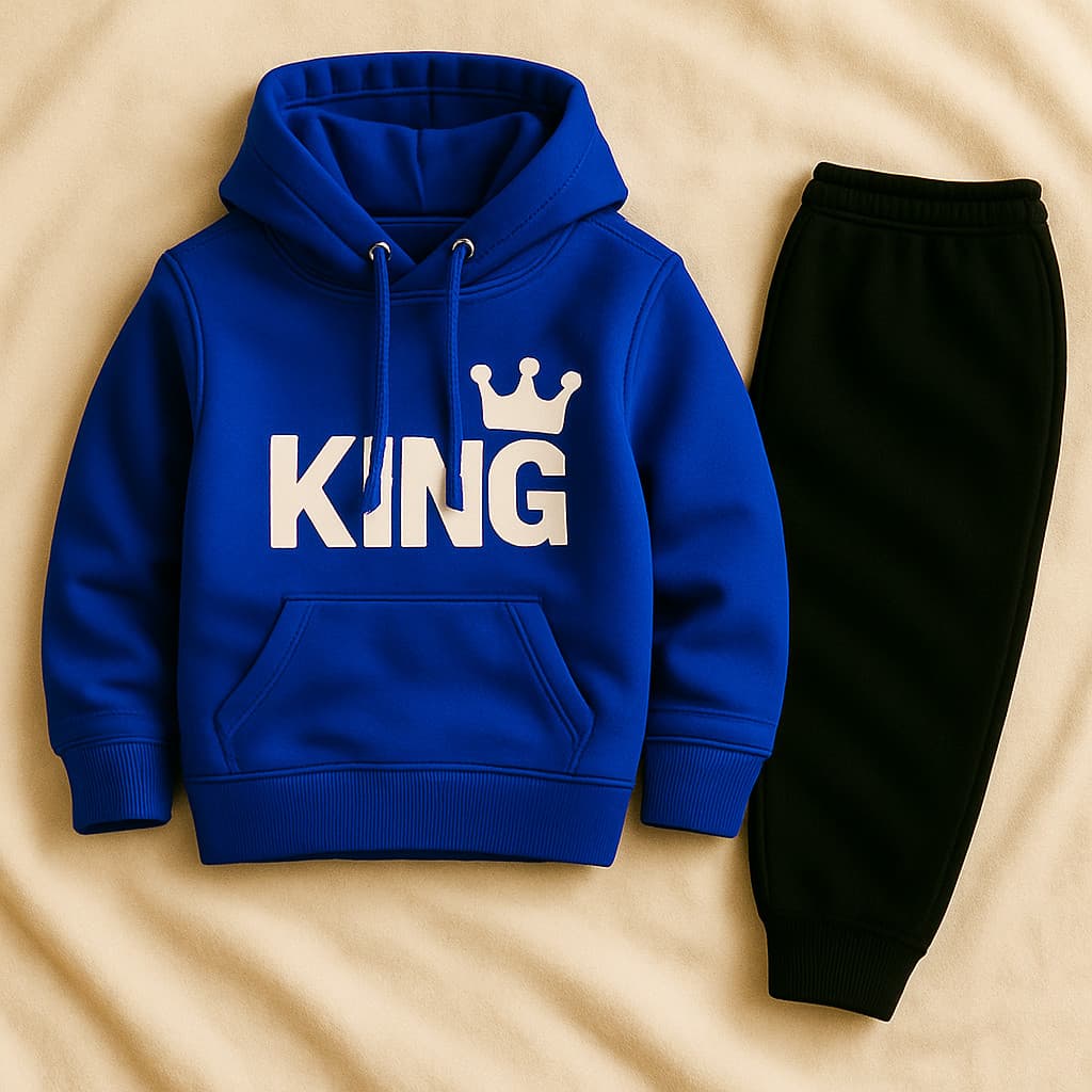 Conjuntinho Infantil Premium REI Moletom Flanelado em Algodão Menino Menina Moletom + Calça