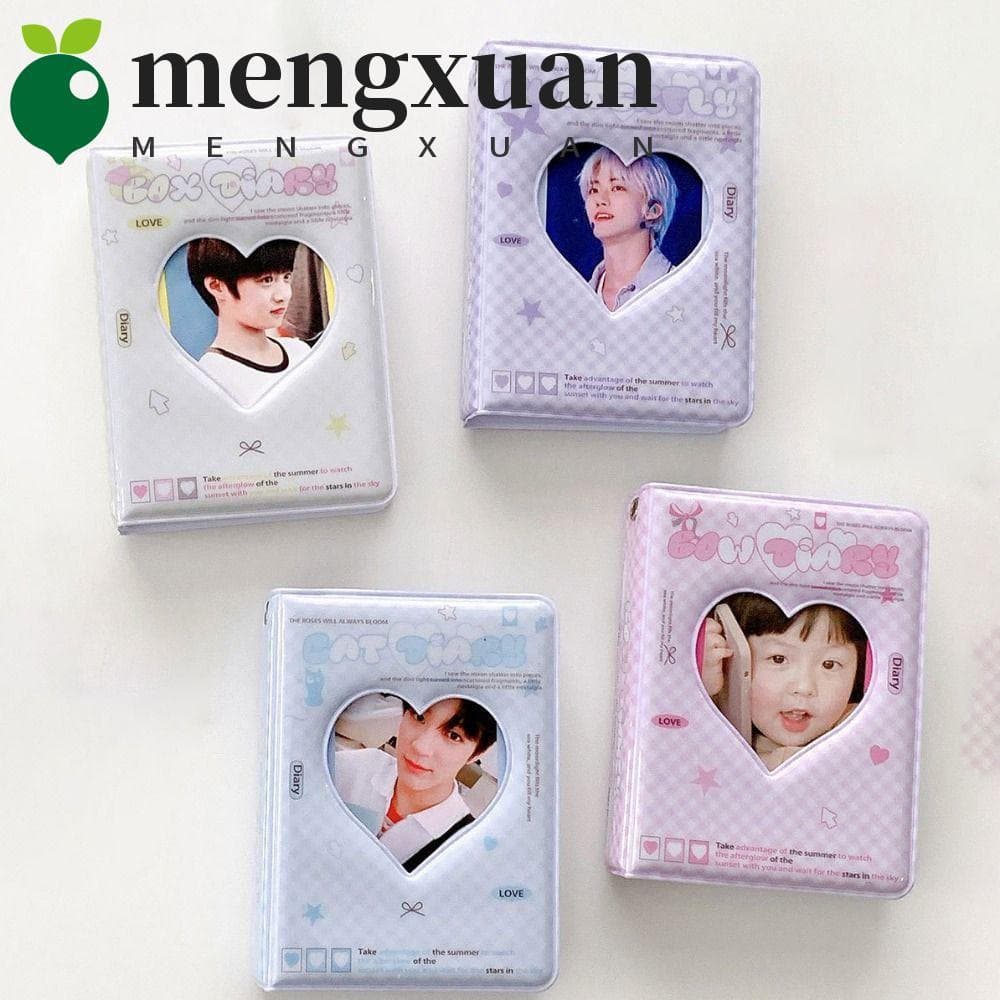 MENGXUAN1 Álbum De Fotos Com Perseguição De Estrelas , Mini Cartões Fofo De PVC , Pingente De Armazenamento Design Oco D