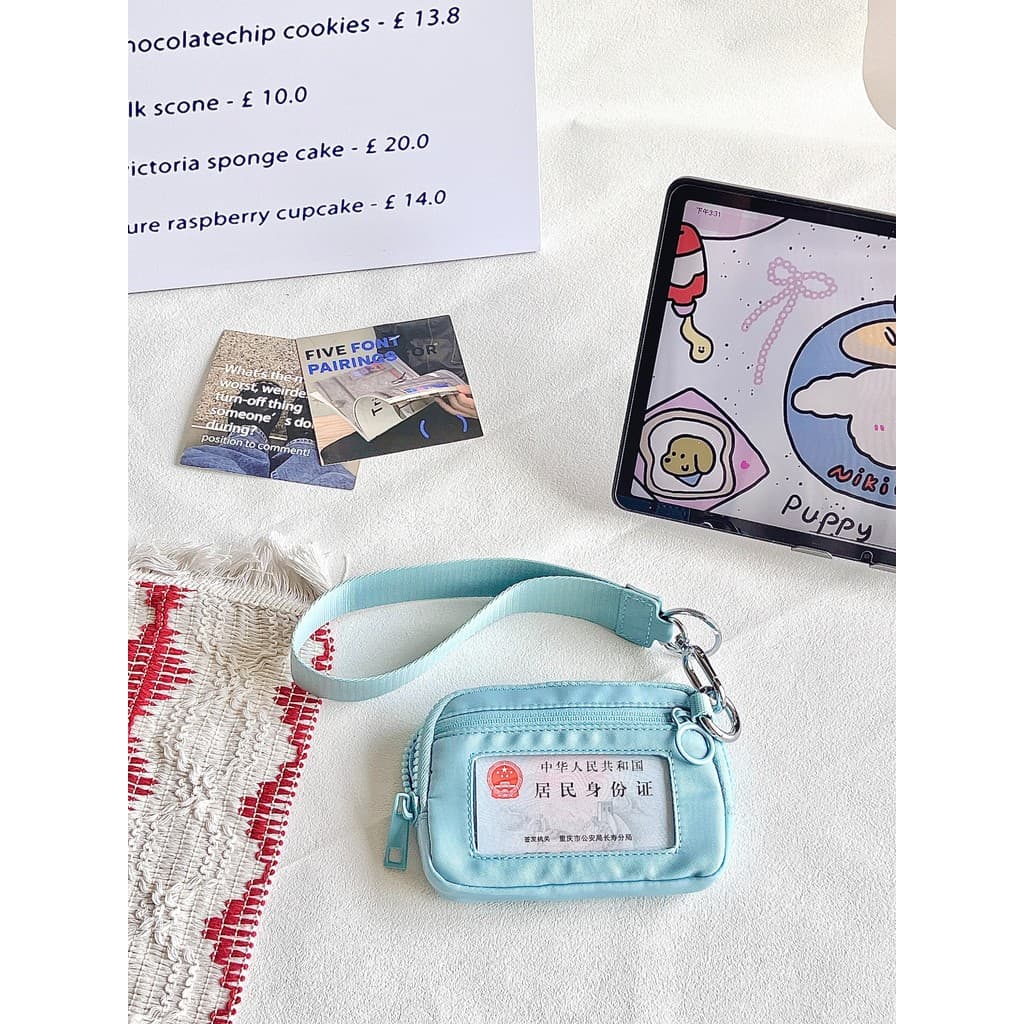 Bolsa de armazenamento de documentos feminina portátil pequena carteira multifuncional ao ar livre portátil bolsa de moe