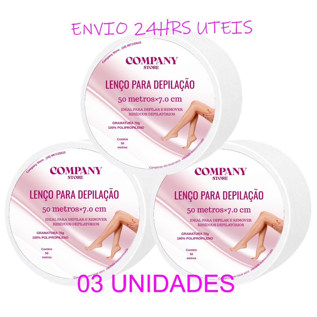 Kit 03 ROLOS de Tnt Para Depilaçao Gramatura 70%, 50 Metros 7 cm. Papel para Depilaçao, Envio Rapido