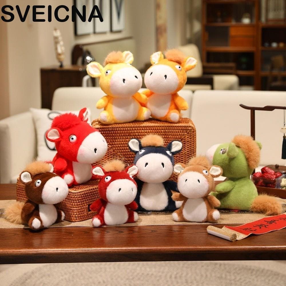 SVEICNA Brinquedos De Pelúcia , Boneca De Pônei Estilo Chinês De 18/25 Cm , Bonecos De Mascote Cheios De Algodão Macio E