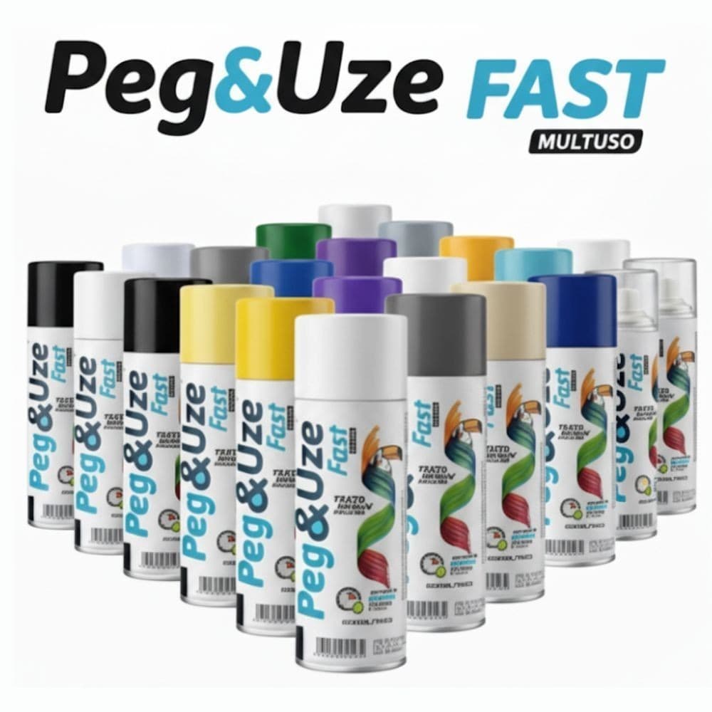 Kit Tinta Spray Peg&Uze 300ml Para Artesanato, Madeira e Metal