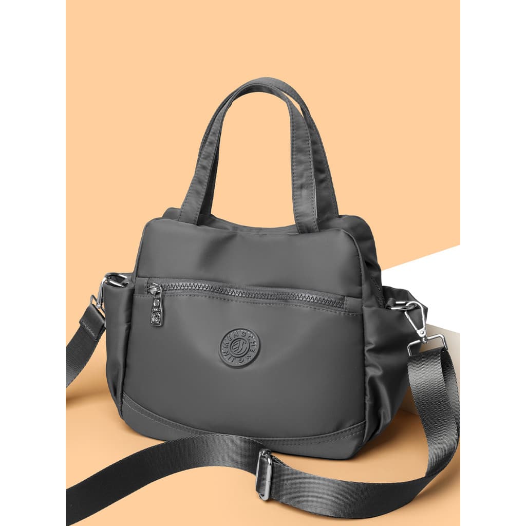 Bolsa feminina leve de tecido de Nylon de meia-idade, sacola portátil de grande capacidade, Casual, corpo cruzado