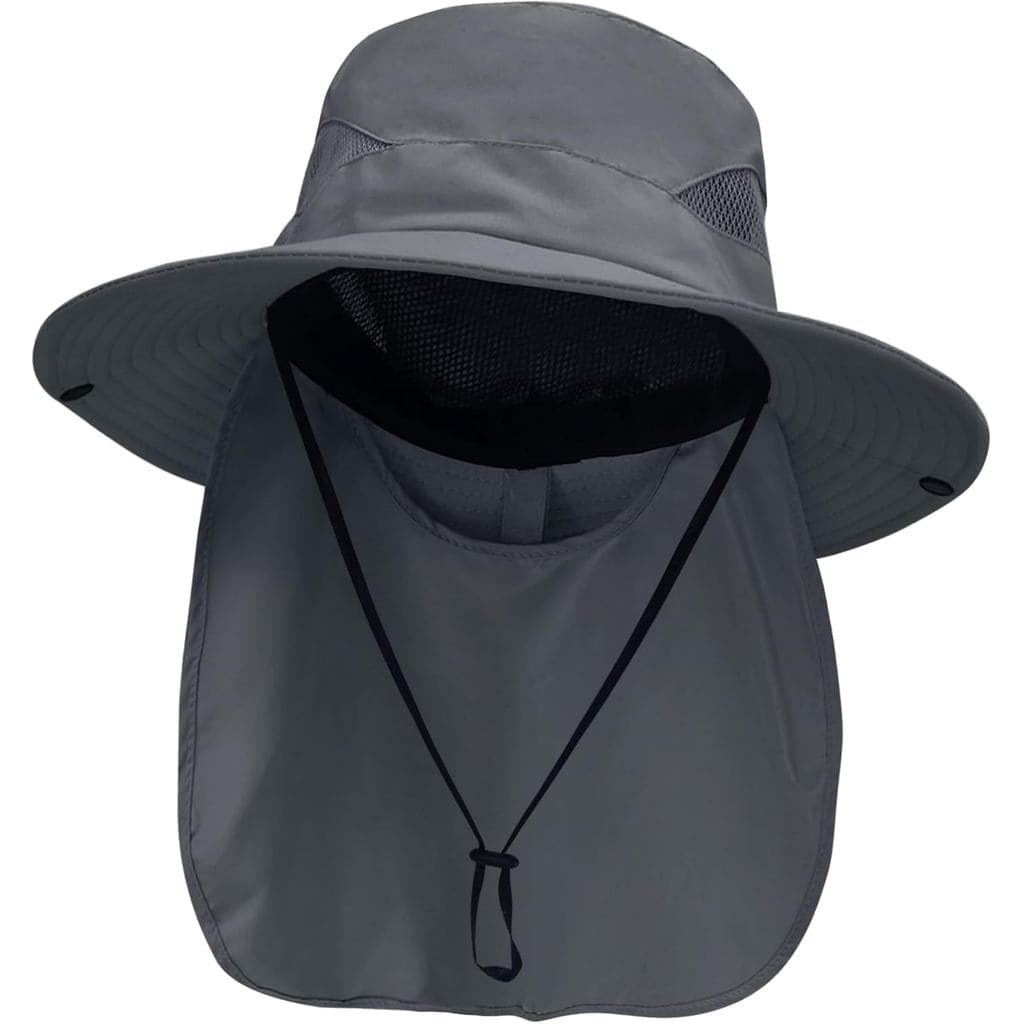 Chapéus de Pesca NPJY com Aba para o Pescoço para Homens e Mulheres, Proteção UV, Chapéu Safari de Aba Larga