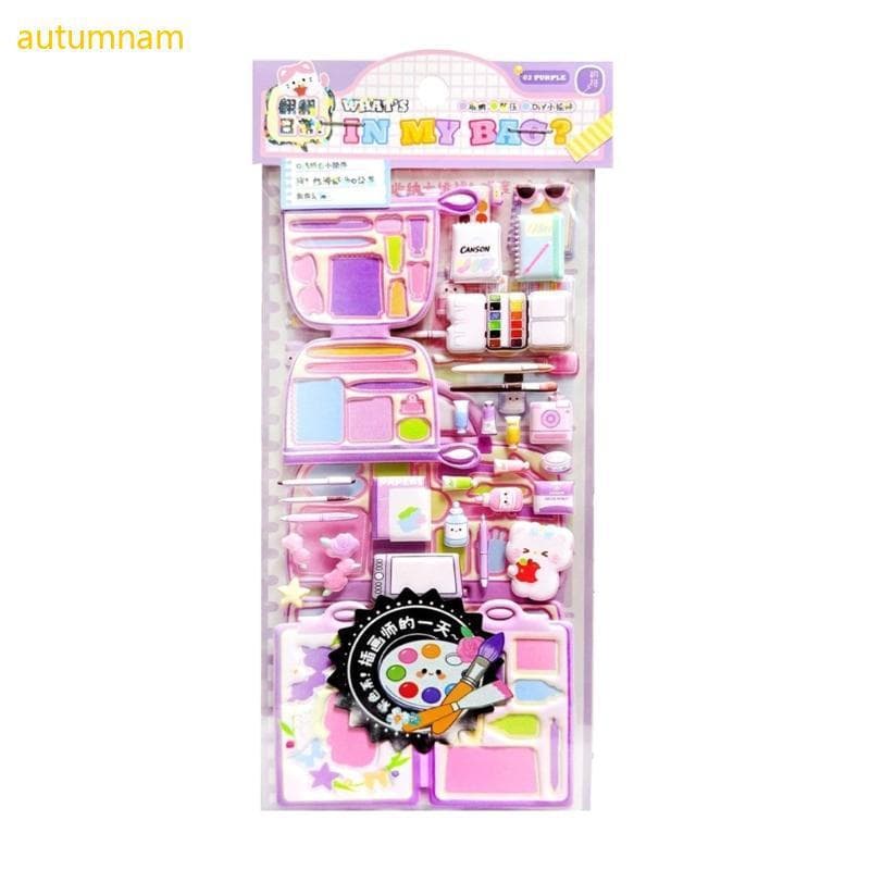 Autumnam 3D Puffier Adesivo Folhas Decorativo Bonito Pequeno Para Crianças Adultos