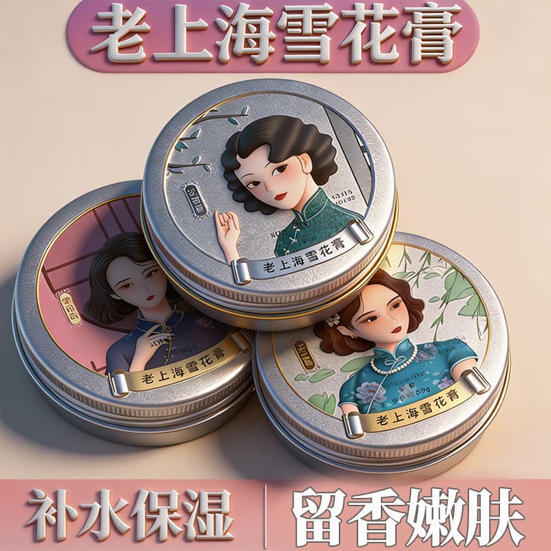 Creme antócrático velho Shanghai mulher creme de mão hidratante marca antiga doméstico genuíno creme Facial loção de pel