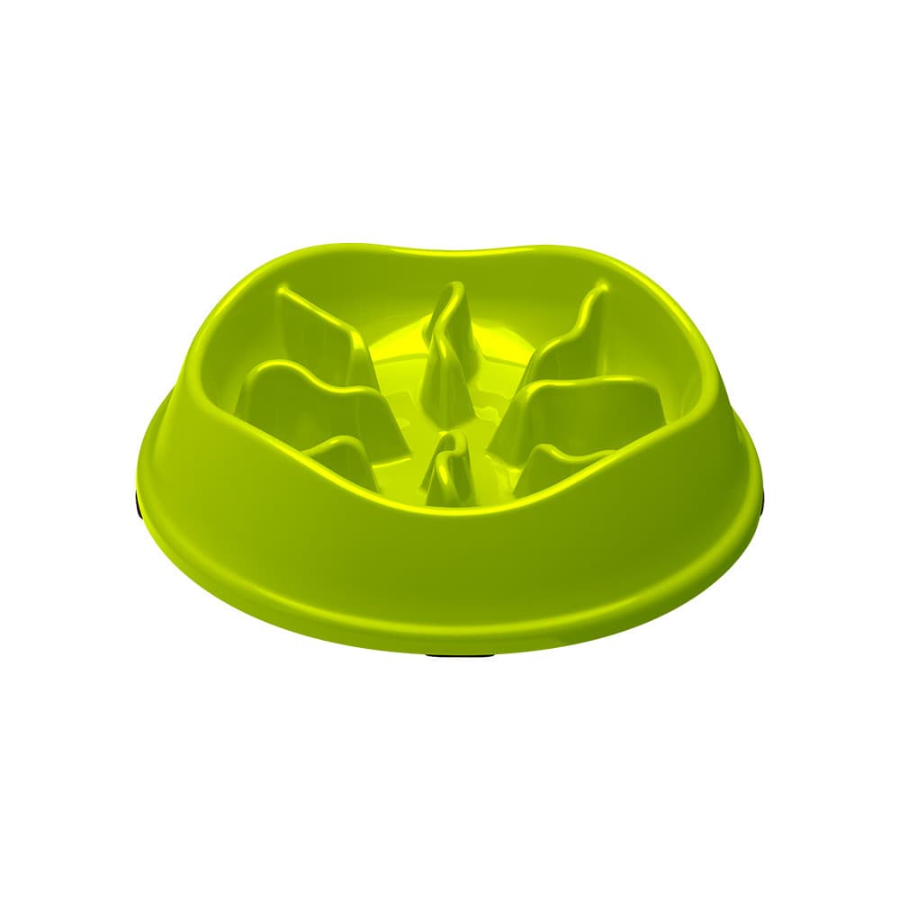 Pote Comedouro Lento Interativo Stark Slow 550ml Verde Neon