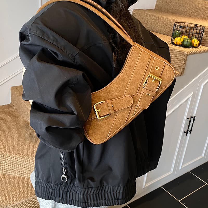 Nicho ombro All-Match axilas saco Retro moda Commuter portátil simples bolsa de ombro