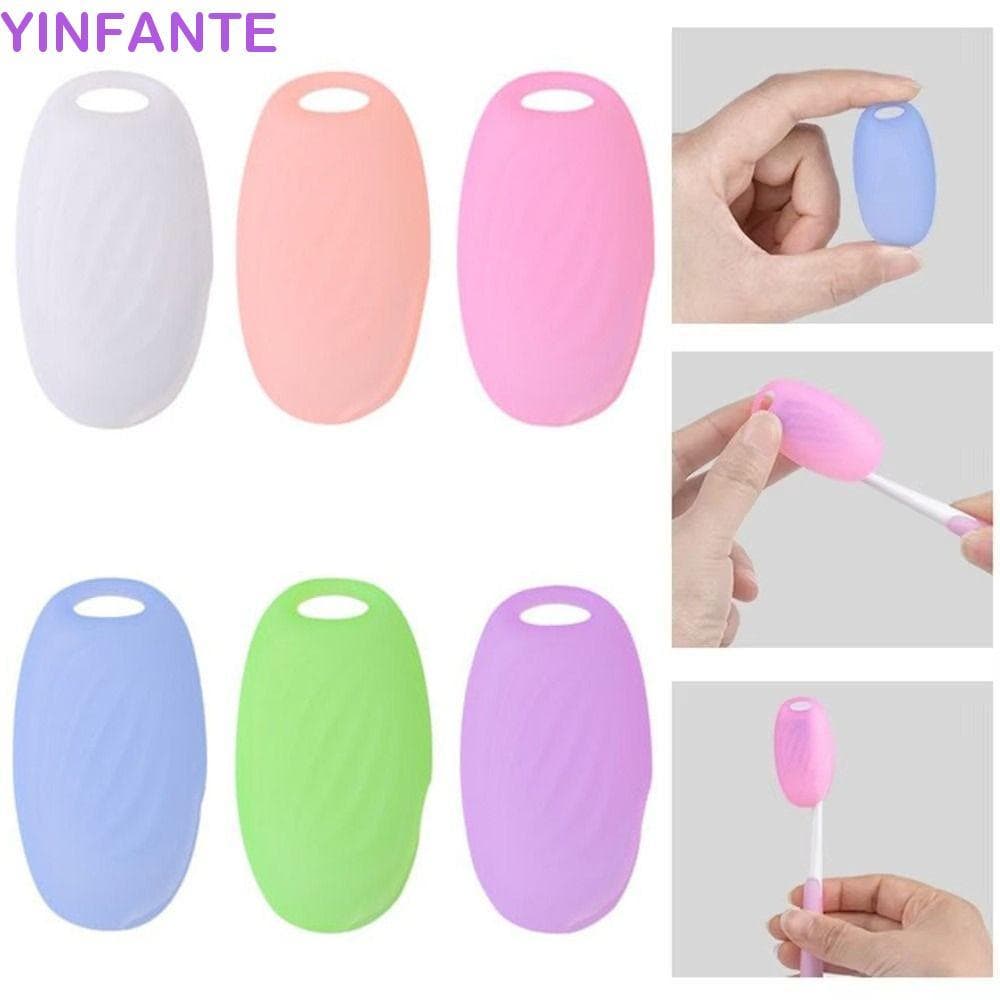 YINFANTEWN 6 Unidades De Tampas Protetoras Para Escova De Dentes , Capas Impermeáveis De Silicone À Prova De Poeira , Hi