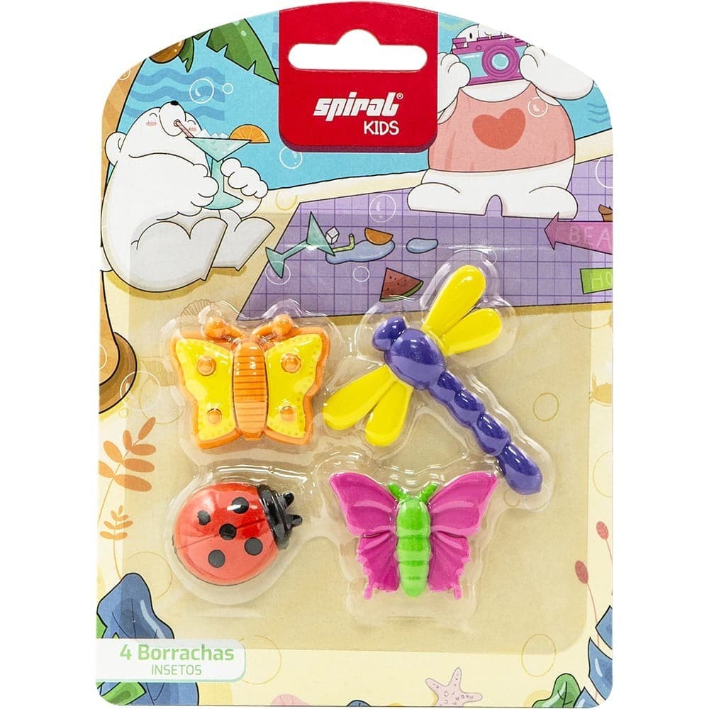 Borracha fantasia Insetos, Spiral Kids 4 UN