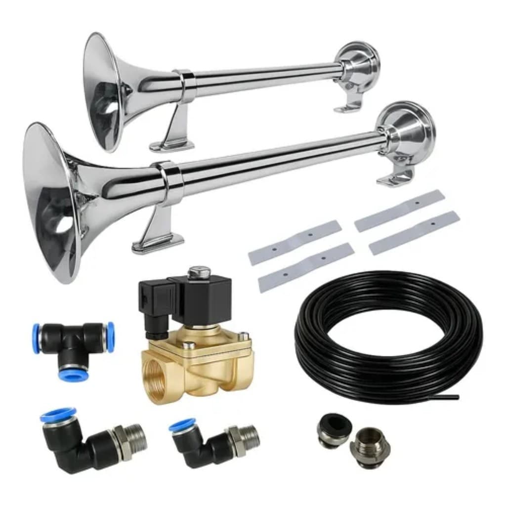 Kit Buzina Maritima 12mm 74cm 12v 24v + Suporte Completo