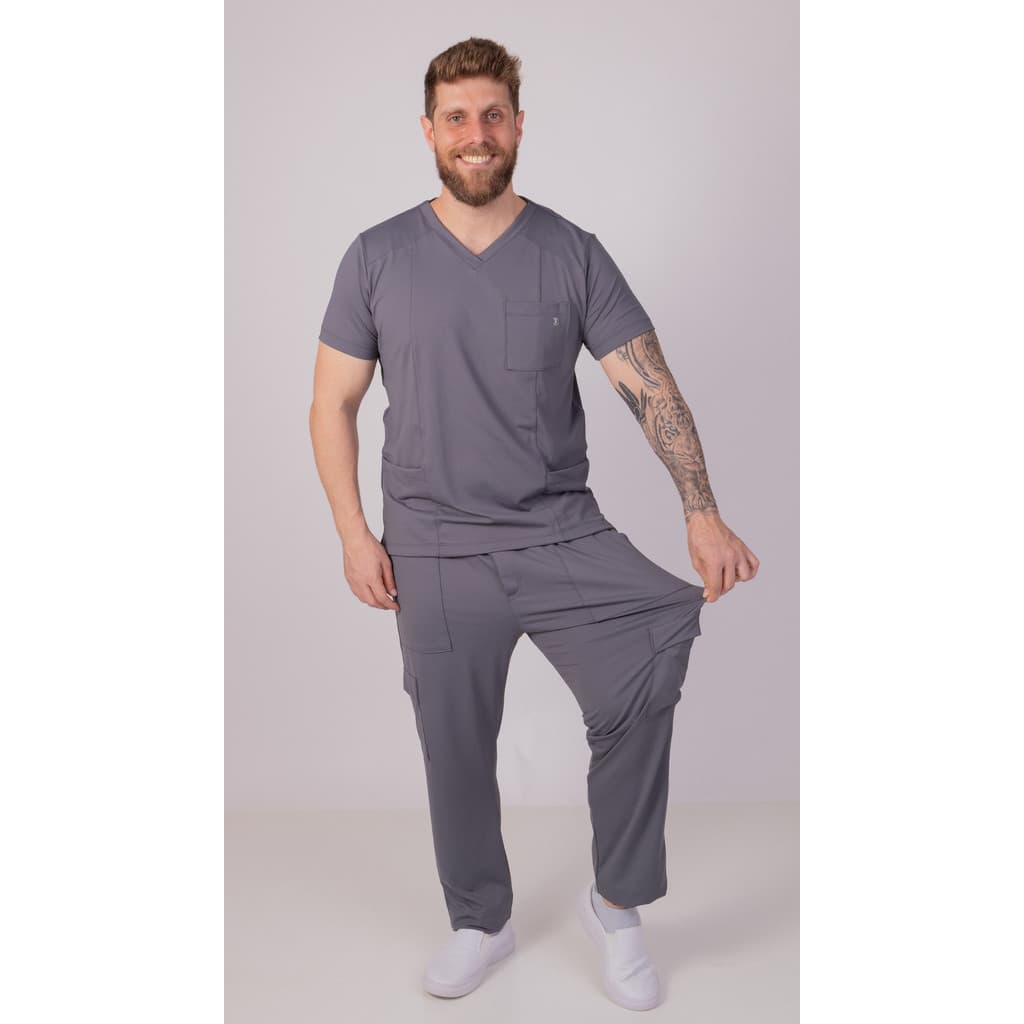 Conjunto Uniforme Hospitalar, Scrub Masculino Move - Poliamida, Malha super flexível Toque geladinho