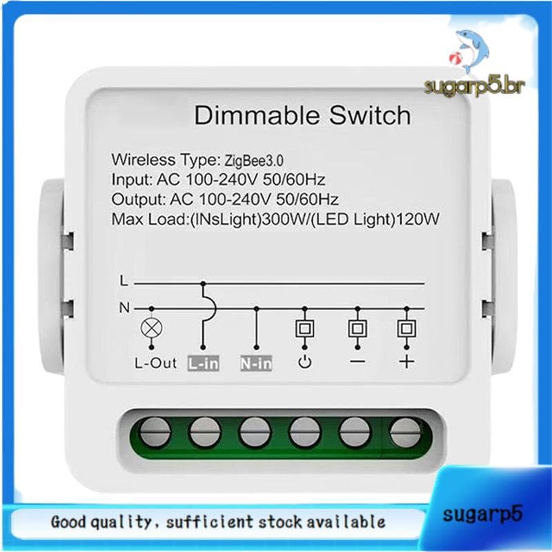 Tuya Vida Inteligente Zigbee Dimmer Switch Módulo LED Controlador Mini Interruptor De Luz Regulável Voz Para Controle Ca