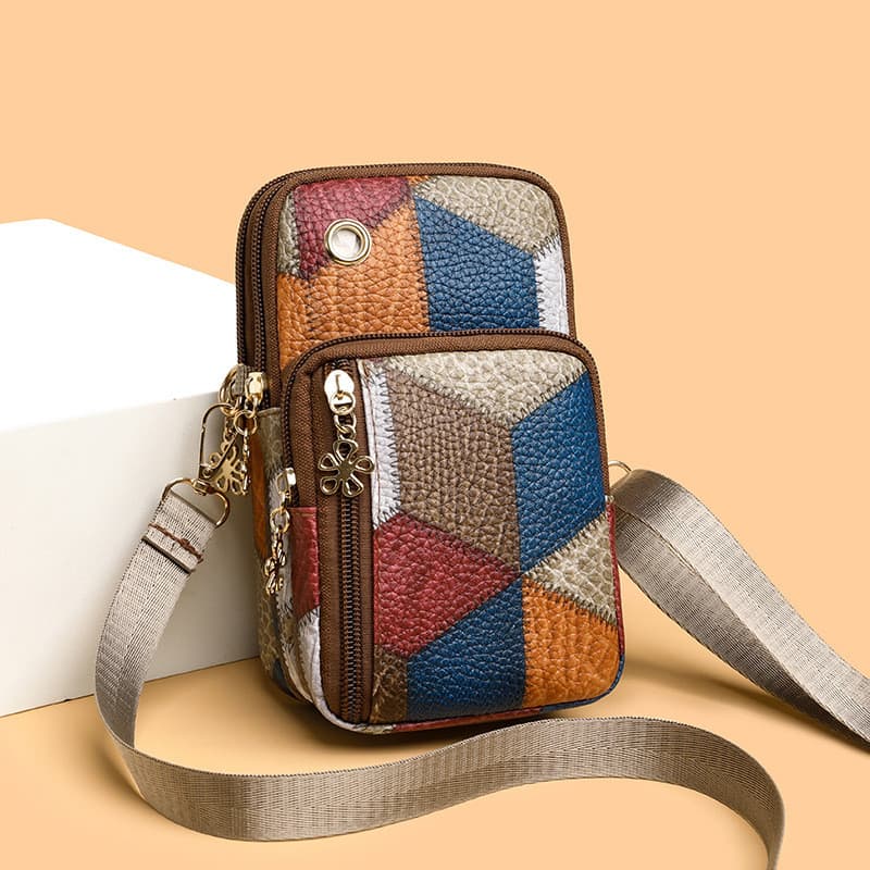 Novo All-Match mensageiro do telefone móvel pequena bolsa de ombro feminina bolsa de moedas do telefone móvel estilo Ver
