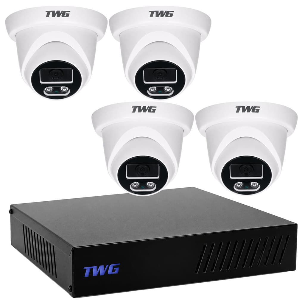KIT CFTV 4 CAMERAS DOME 2MP 20M STAR PLUS DVR 8 SEM ACESSORIOS