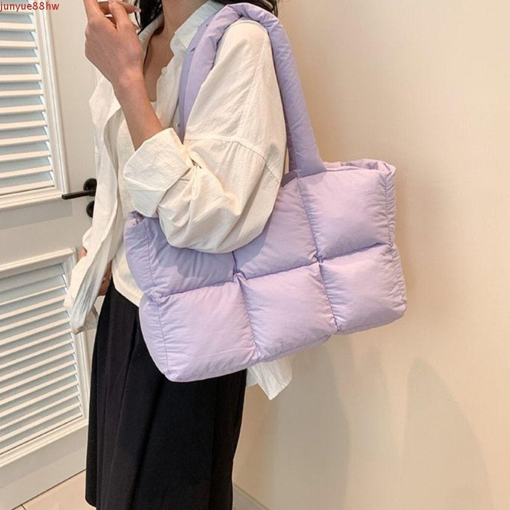 JUNYUE Bolsa Tote De Grande Capacidade , De Pano Moderna Para Viagem Escolar Simples Axilas , Bolsas Inchadas
