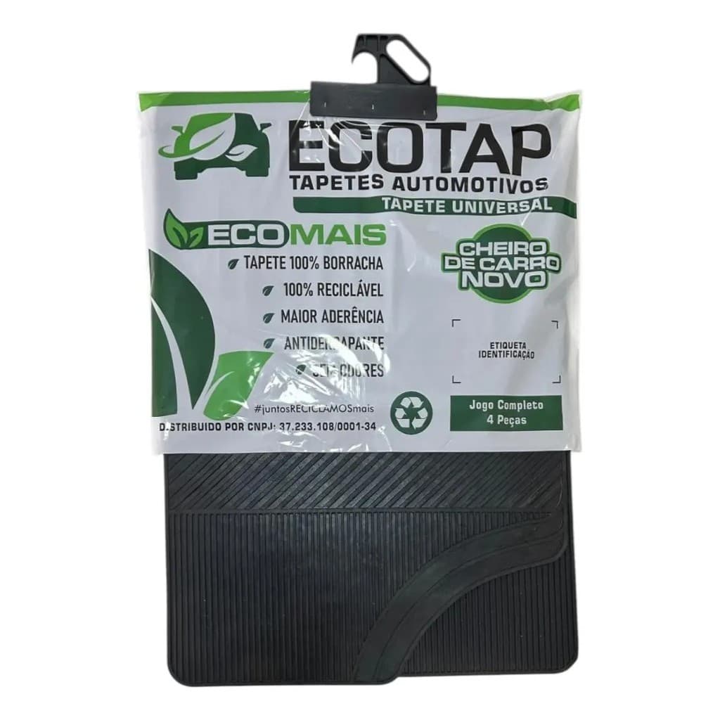Jogo De Tapete Automotivo Borracha Universal 4 Peças Completo