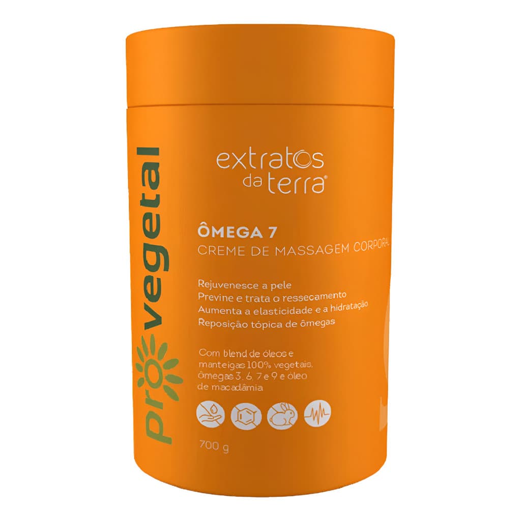 Creme Massagem Corporal Omega 7 Hidratante 700g Pro Vegetal