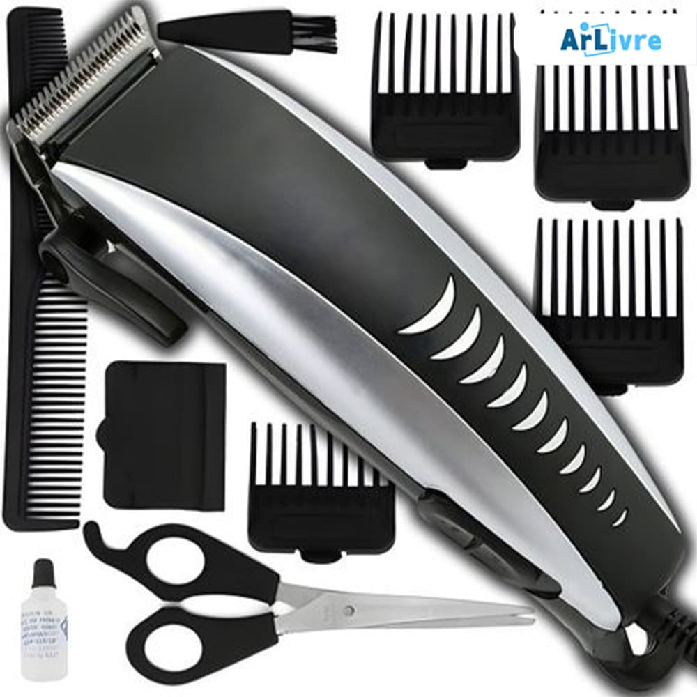 Corte de cabelo barbear aparador profissional barba rosto 9 peças elétrico 110V