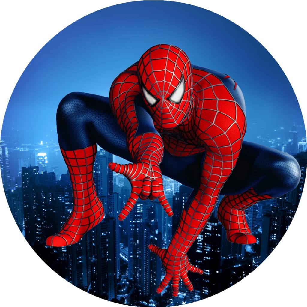 Painel Redondo Tecido Sublimado Homem Aranha