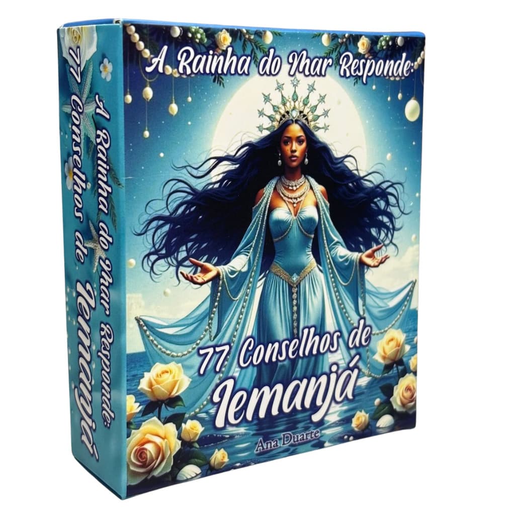 Box Com 77 Conselhos Motivacionais de Iemanjá A Rainha do Mar Candomblé Umbanda Cartas Plastificadas Exclusivo