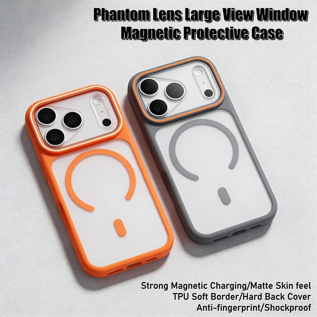 Capa Para Celular Magsafe Fosca Translúcida Com Blocos De Cores Para iPhone 12 13 17 Pro Max 14 15 16 Plus 17 Air
