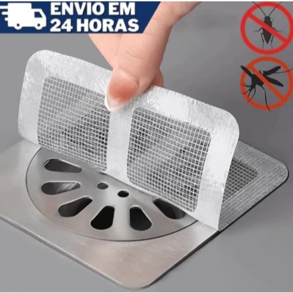 XG Protetor Filtro de Ralo Autoadesivo - Acessório para Pia e Ralo, Evita Entupimentos