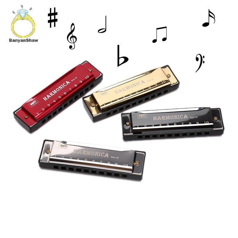 [BANY] 10 Buracos Gaita Boca Órgão Quebra-Cabeça Instrumento Musical Iniciante Ensino Bom