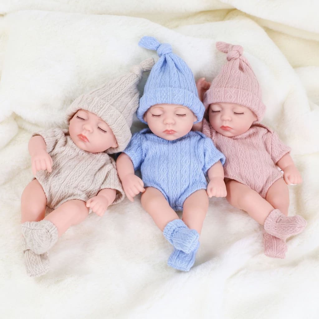 Bonecas Novos Mini Renascidas 19cm Baby Reborn Toys À Prova D'água Boneca Vinil Bebe Doll