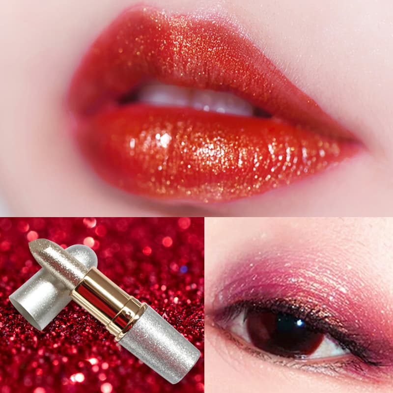 Bellina Starry Sky Batom Brilhante Glitter Pó Tik Tok Mesmo Estilo Glitter Lantejoulas com Fluxo Perolado Brilhante Ouro