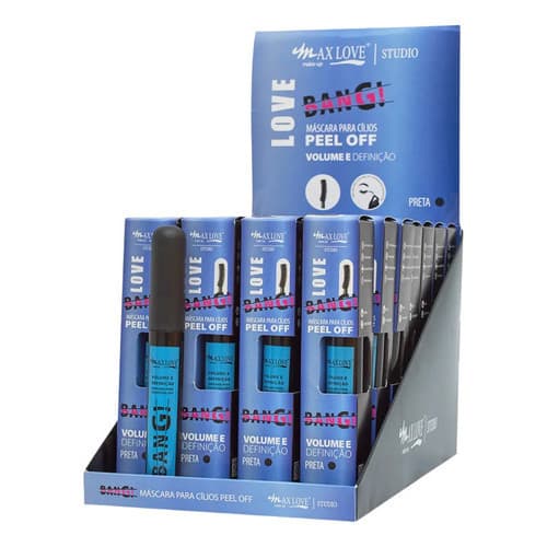 Box C/ 28 Máscaras Cílios Peel Off Bang Volumoso 22 Max Love