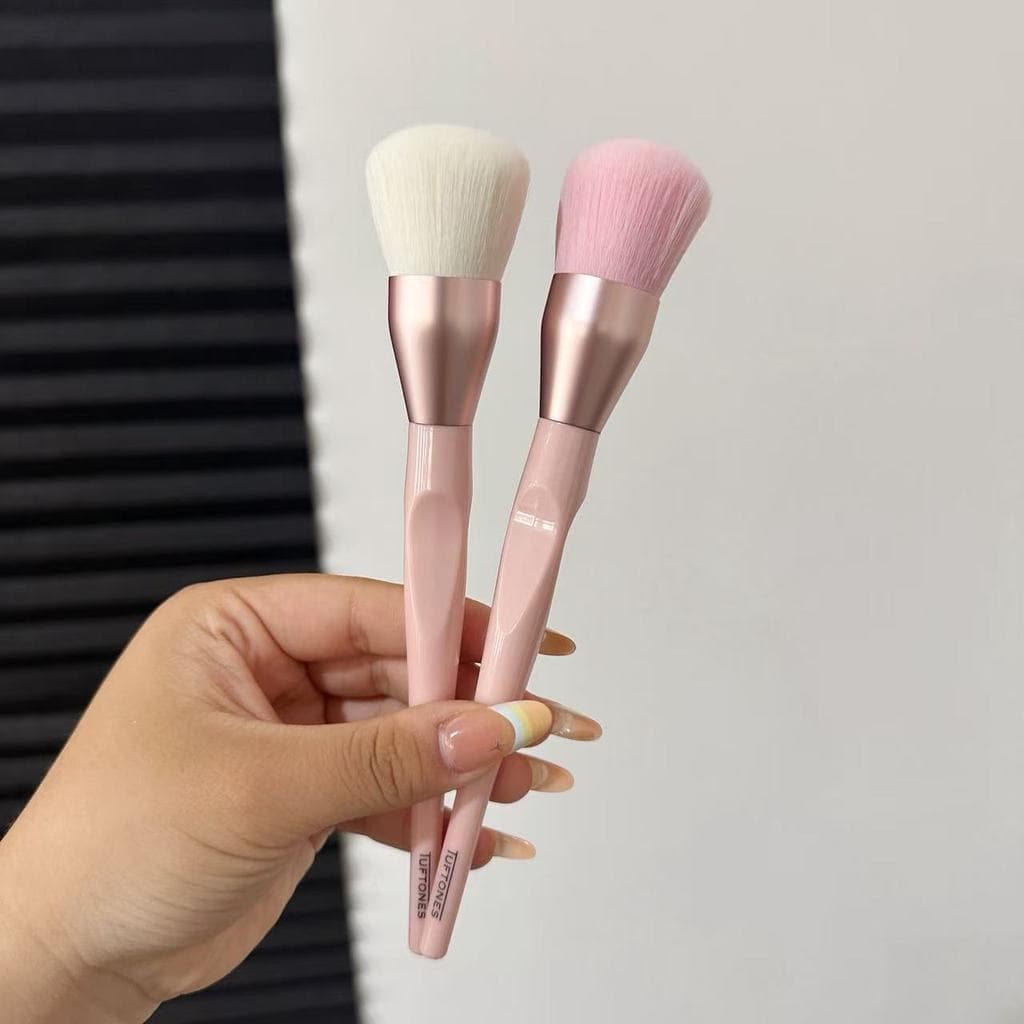 Benefícios!Pincel suave para Blush em pó, escova de fixação para contorno, pó restante, pincel para contorno, pincel ilu