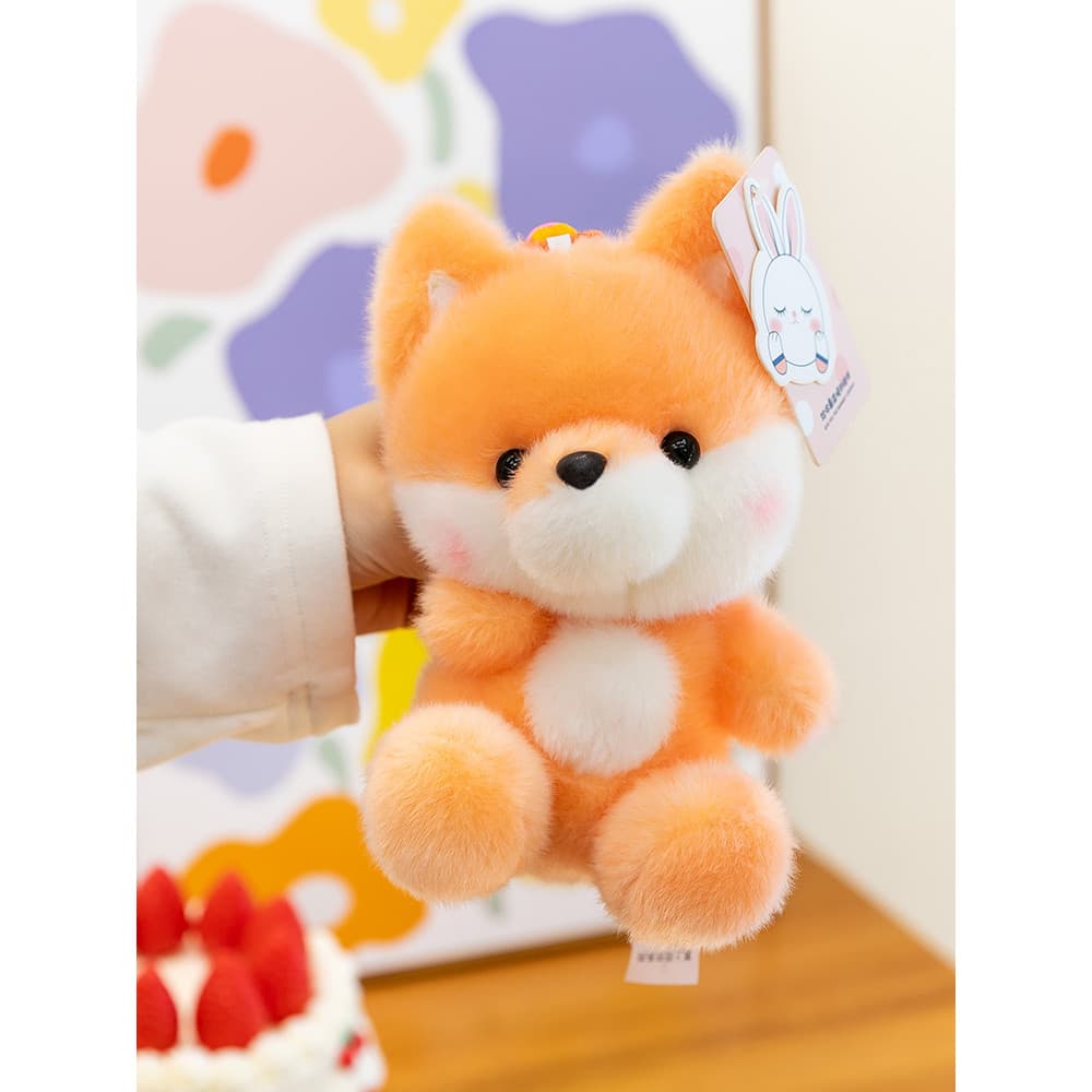 Bonito Animal selva brinquedo de pelúcia boneca Panda coelho raposa boneca mesa acompanhamento palma presente do bebê pi