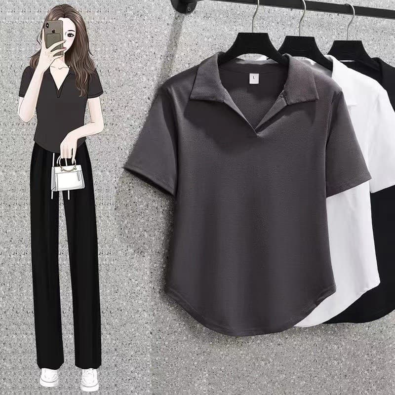 Roupas femininas de tamanho grande, ombro frontal, aparência mais fina, ligeiramente gorda, mm, cobertura de verão, carn