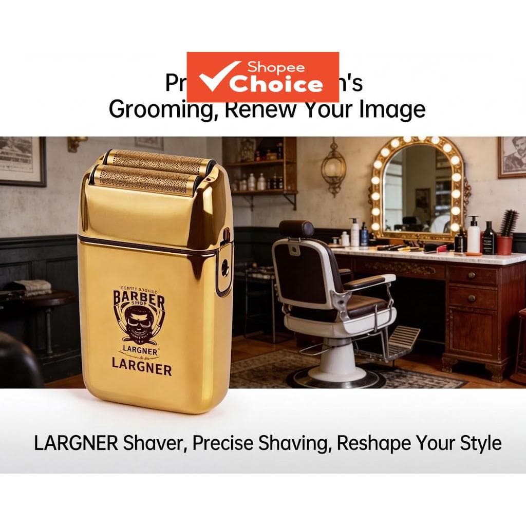 Aparelho de barbear elétrico masculino, barbeador facial de precisão com cabeças duplas e movimento reciprocante, ideal