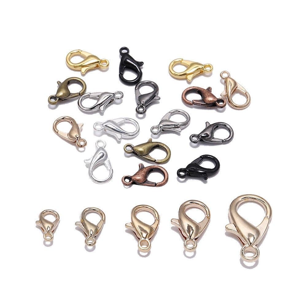50 Pçs/Lote Liga De Prata Fecho Da Lagosta Ganchos End Conectores Para Fazer Jóias Colar Pulseira Cadeia DIY Suprimentos