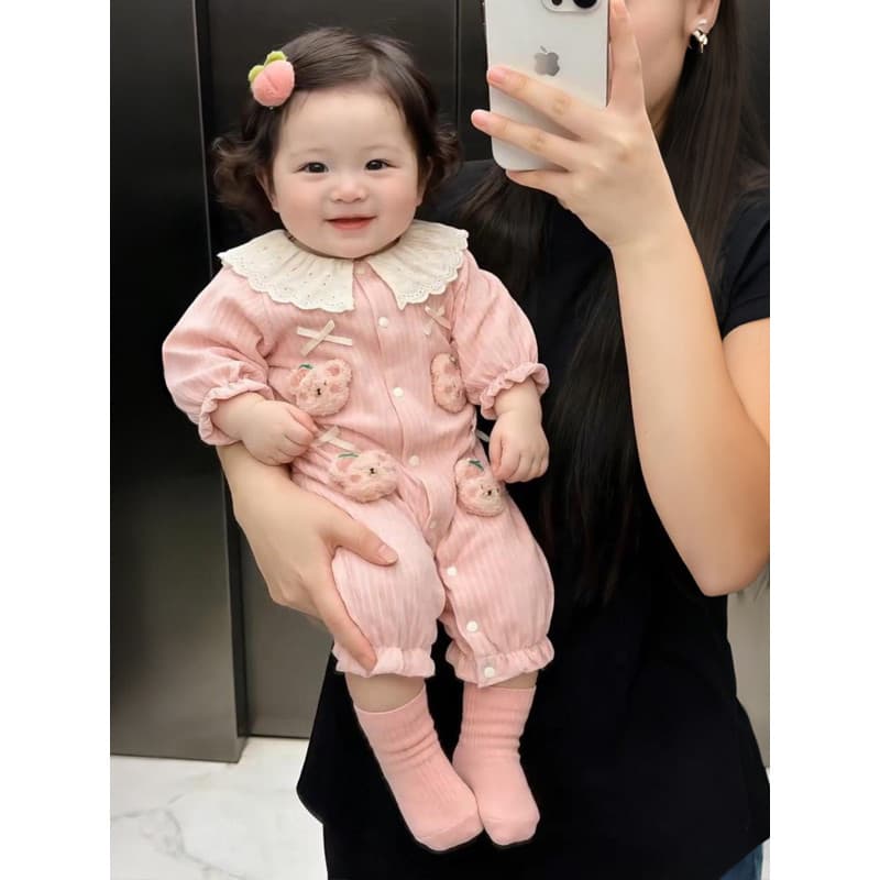 Primavera roupas de bebê macacão bebê menina primavera roupas princesa bonito Super bonito macacão mais veludo roupas de